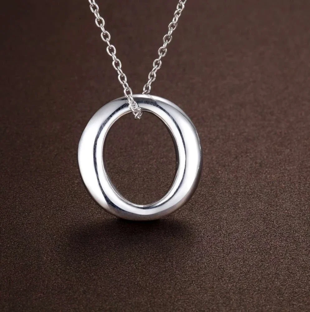 925 Sterling Silver Chain Necklace Men - Hot 925 Sterling Silver Simple O