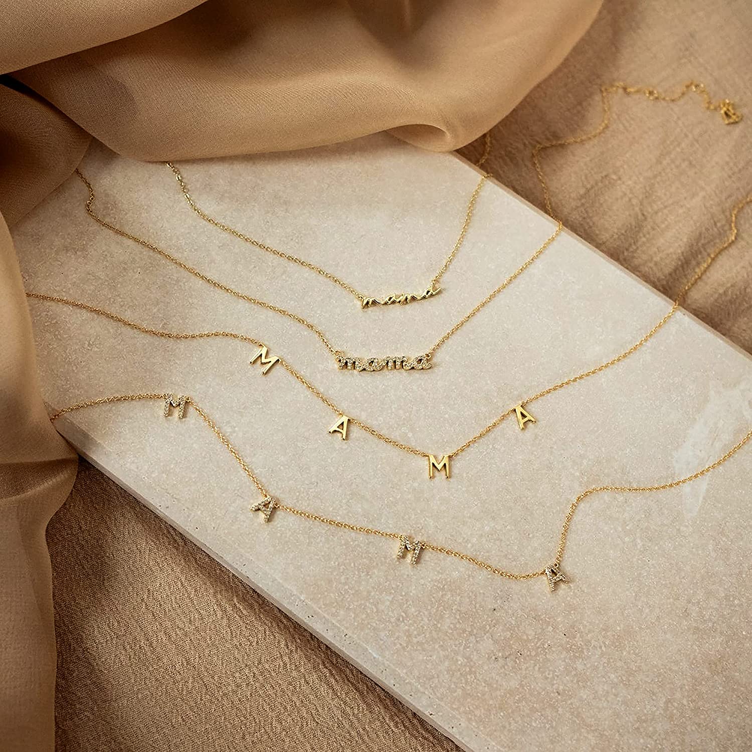 Initial Letter Necklace 18K Gold - GD Wholesale Elegant Gift Tarnish Free