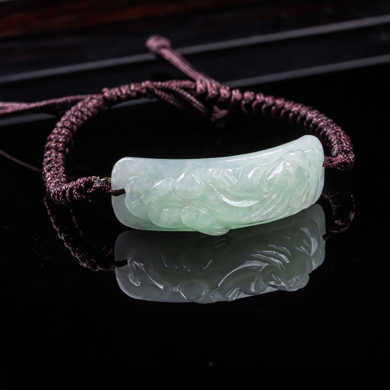 Bracelets - Burmese Jadeite Pixiu Bracelet Carved Hand