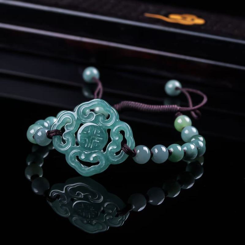 Bracelets - Natural Jadeite A-grade Bracelet Original Design