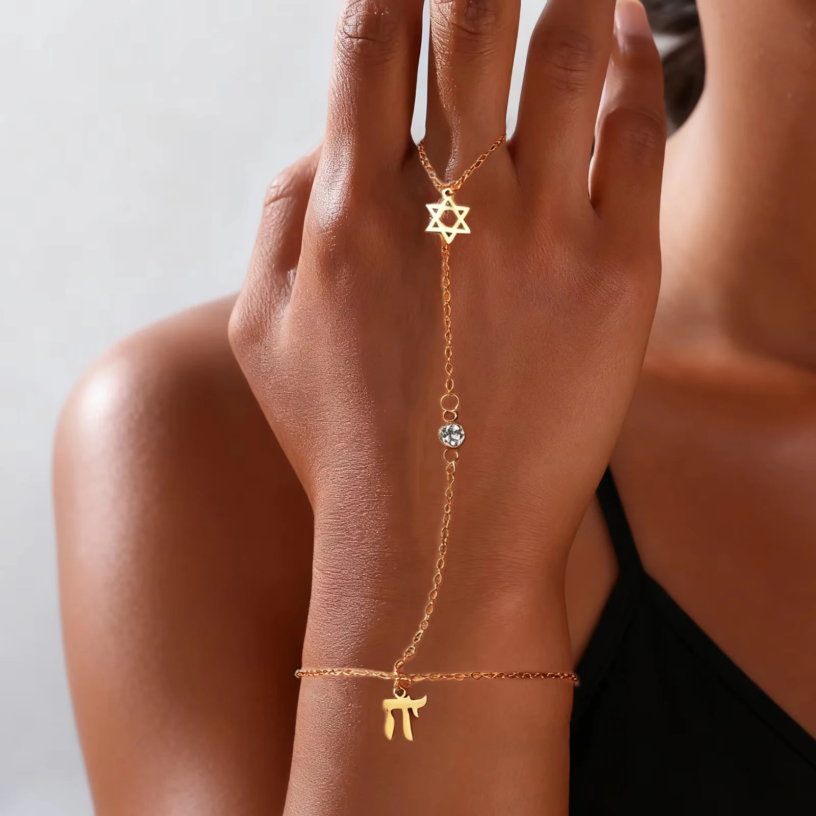 Bracelets - Jewish Star of David Hebrew Letter