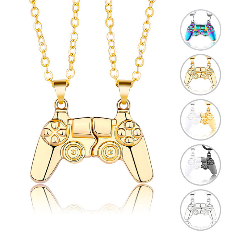 Magnetic Couple Matching Necklaces - Matching Magnetic Game Controller Necklace Bracelet