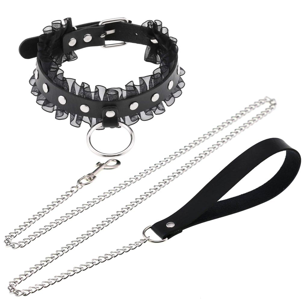 Sexy Lace Spiked Choker Punk C - Goth Punk Spike Choker ulasan dan harga