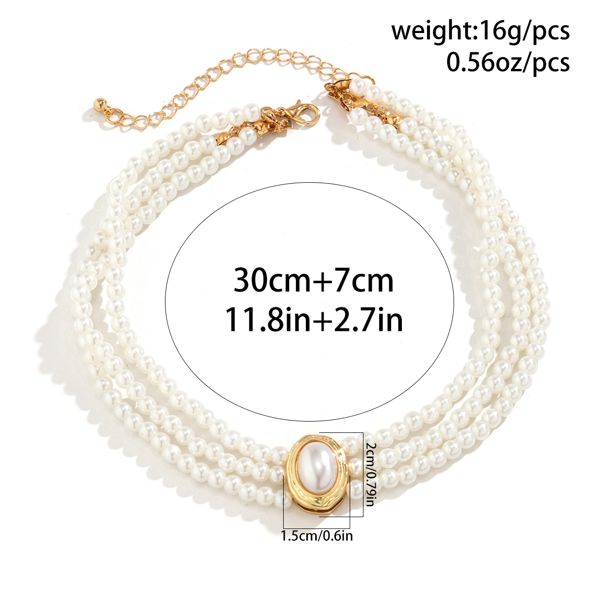 Multilayer Vintage Imitation P - Pearl Choker Necklace Vintage ulasan dan harga