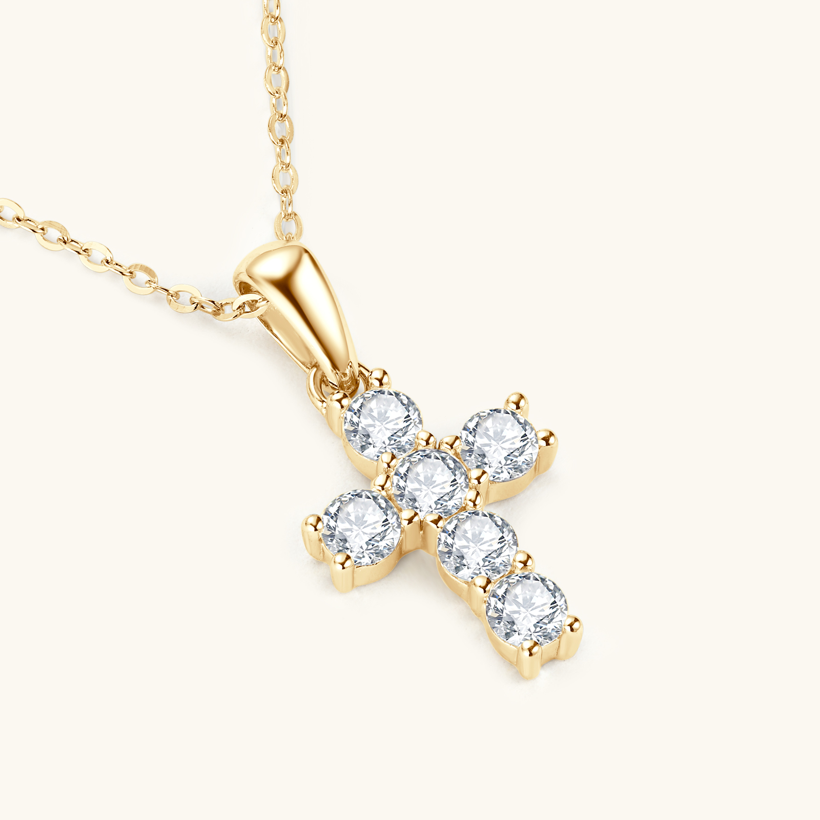 Abestecom 14K Gold Plated Four - Cross Pendant Necklace Gold ulasan dan harga