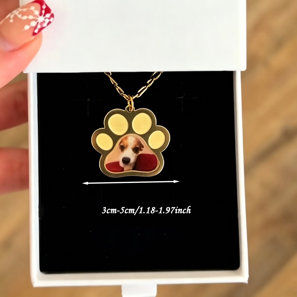 Personalized Pet Paw Colors Pr - Custom Name Necklace Stainless Steel ulasan dan harga