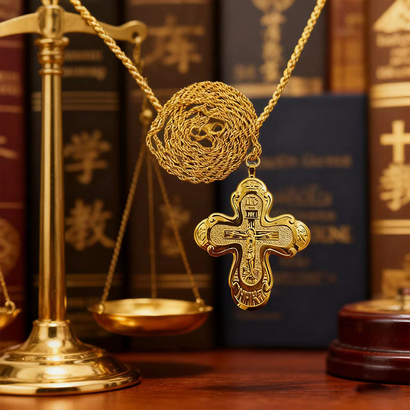 New 2026 Orthodox Pectoral Cro - Cross Pendant Necklace Gold ulasan dan harga