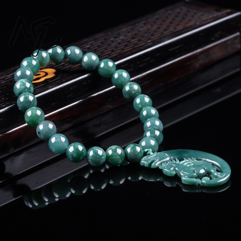Natural Jadeite Blue Water Zod - Bracelets ulasan dan harga
