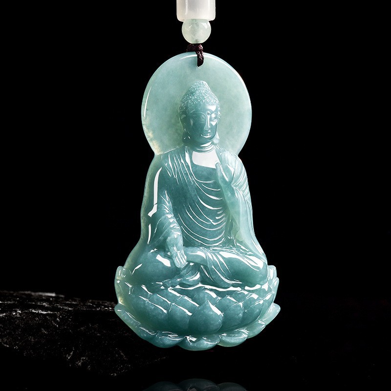 Natural Burmese Jadeite Buddha - Necklaces ulasan dan harga