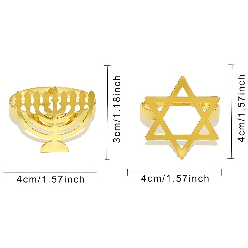 6Pcs Hanukkah Menorah Napkin R - Rings ulasan dan harga