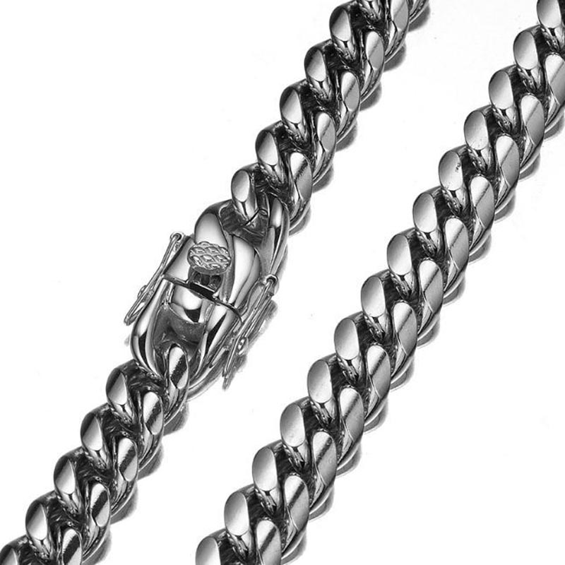 316L Stainless Steel Miami Cur - Cuban Link Chain 12Mm ulasan dan harga