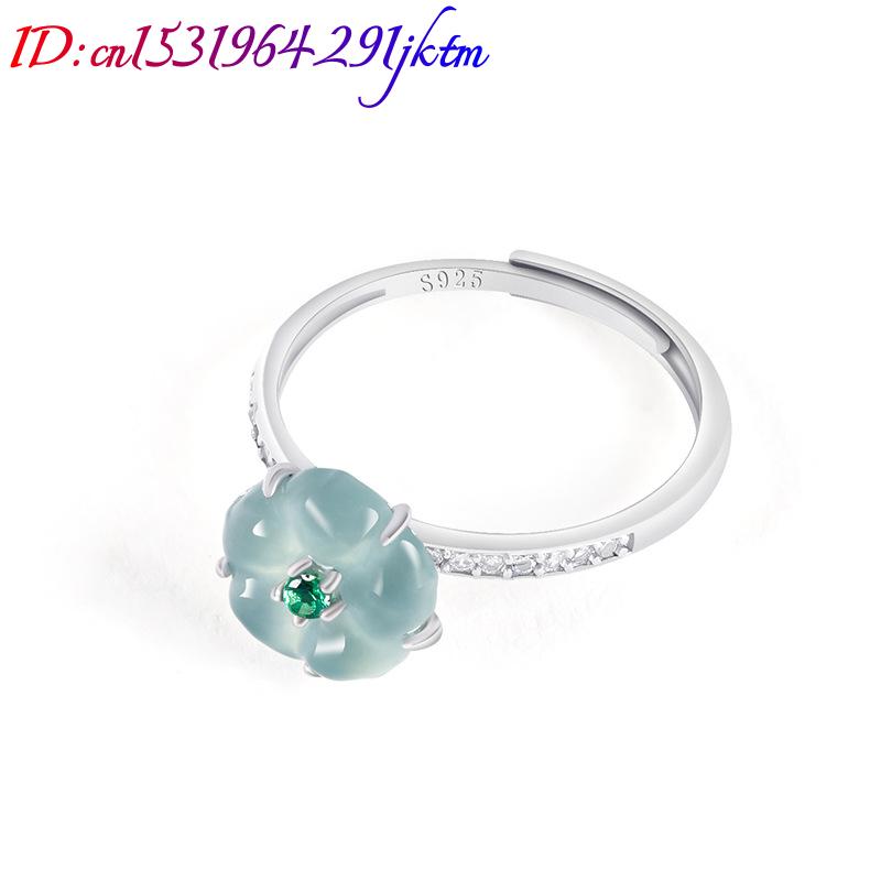 Blue Burmese Jadeite Flower Ri - Rings ulasan dan harga