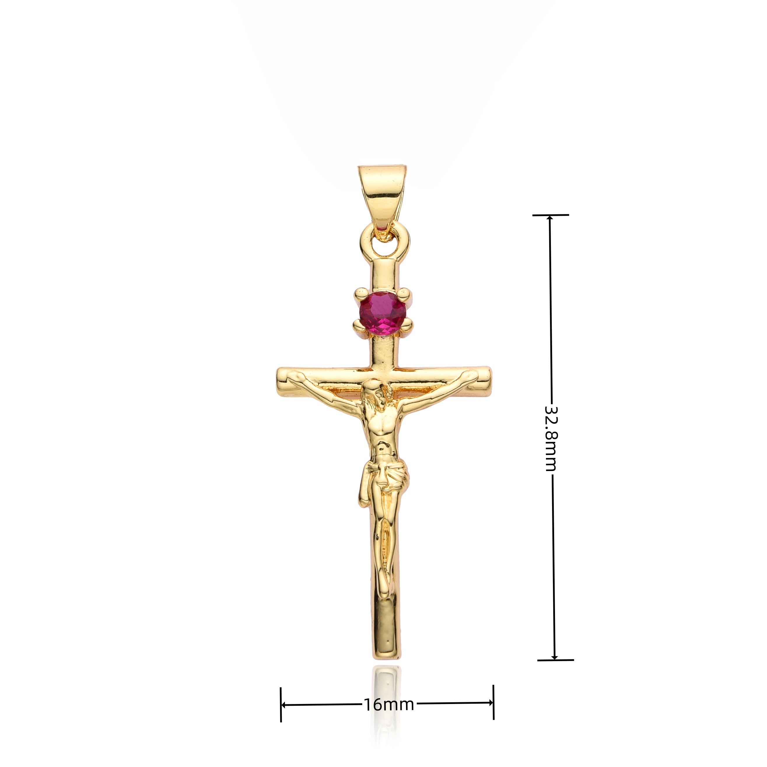 Fashion Micro-inlaid Zircon Cr - Cross Pendant Necklace Gold ulasan dan harga