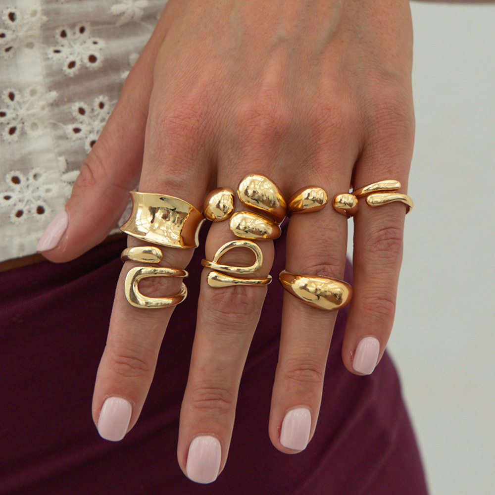 DIEZI One Set Fashion Hollow G - Vintage Punk Knuckle Rings Set ulasan dan harga
