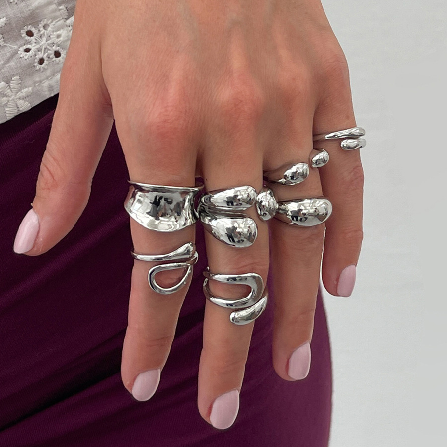 DIEZI One Set Fashion Hollow G - Vintage Punk Knuckle Rings Set ulasan dan harga