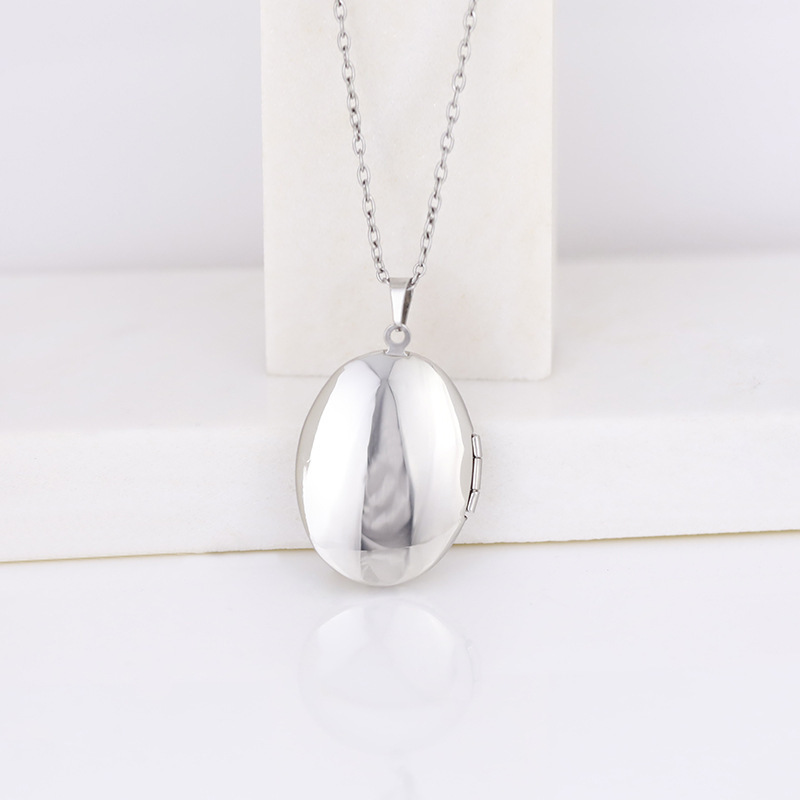 Vintage Silver Color Openable  - Heart Locket Necklace Photo ulasan dan harga