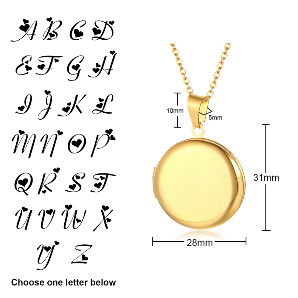 Free Engraving Initials Heart  - Heart Locket Necklace Photo ulasan dan harga
