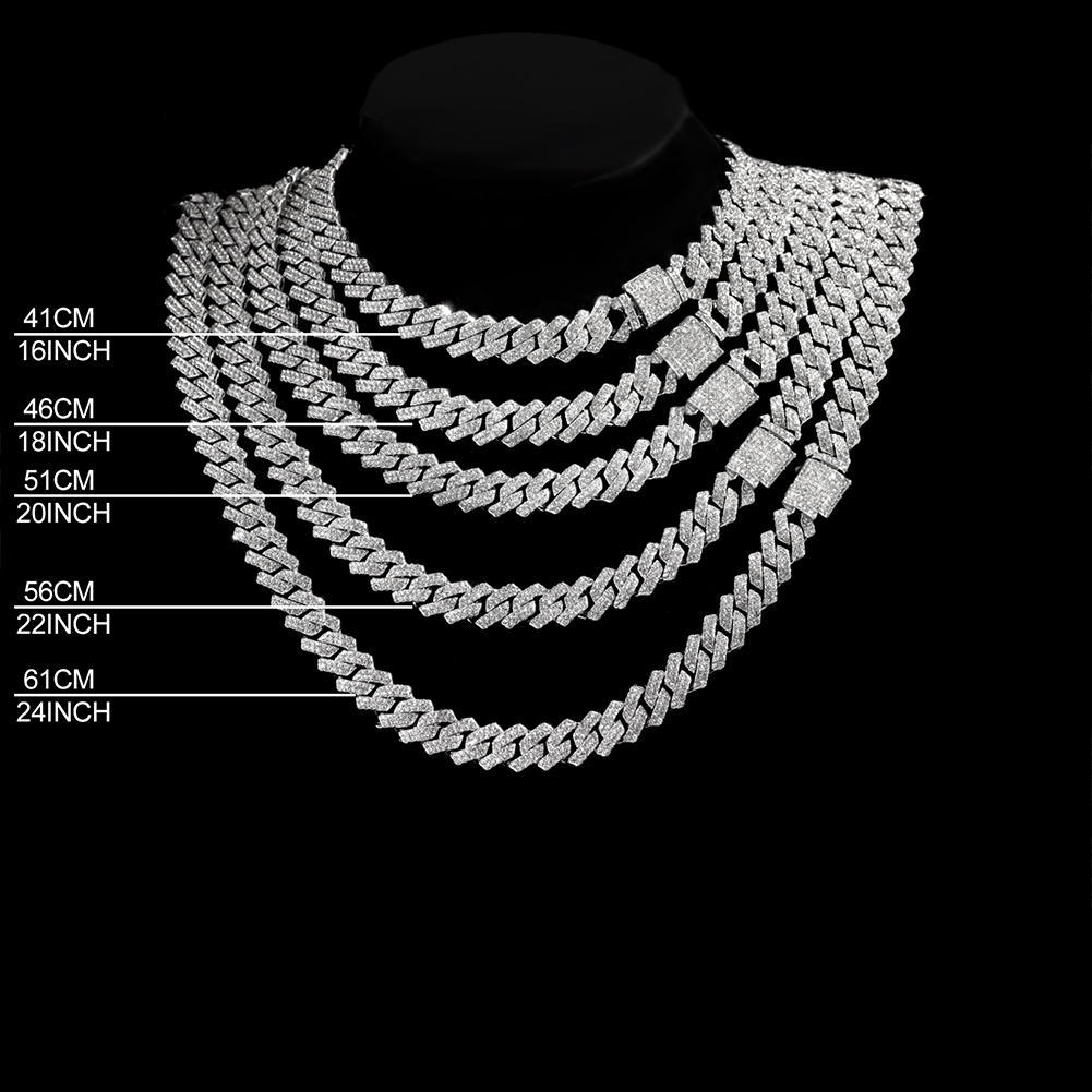 14mm Iced Out  Prong Cuban Lin - Cuban Link Chain 12Mm ulasan dan harga