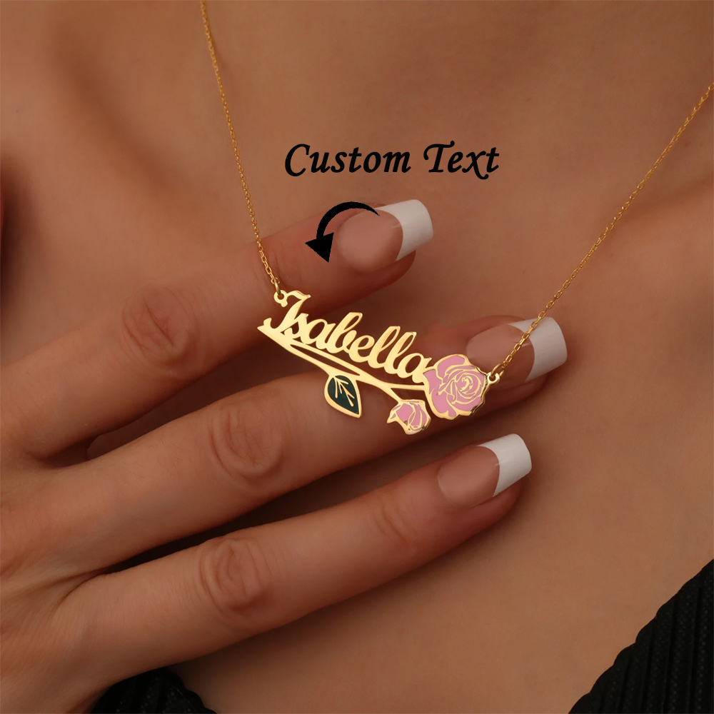 Personalized Colorfuls Birth F - Custom Name Necklace Stainless Steel ulasan dan harga
