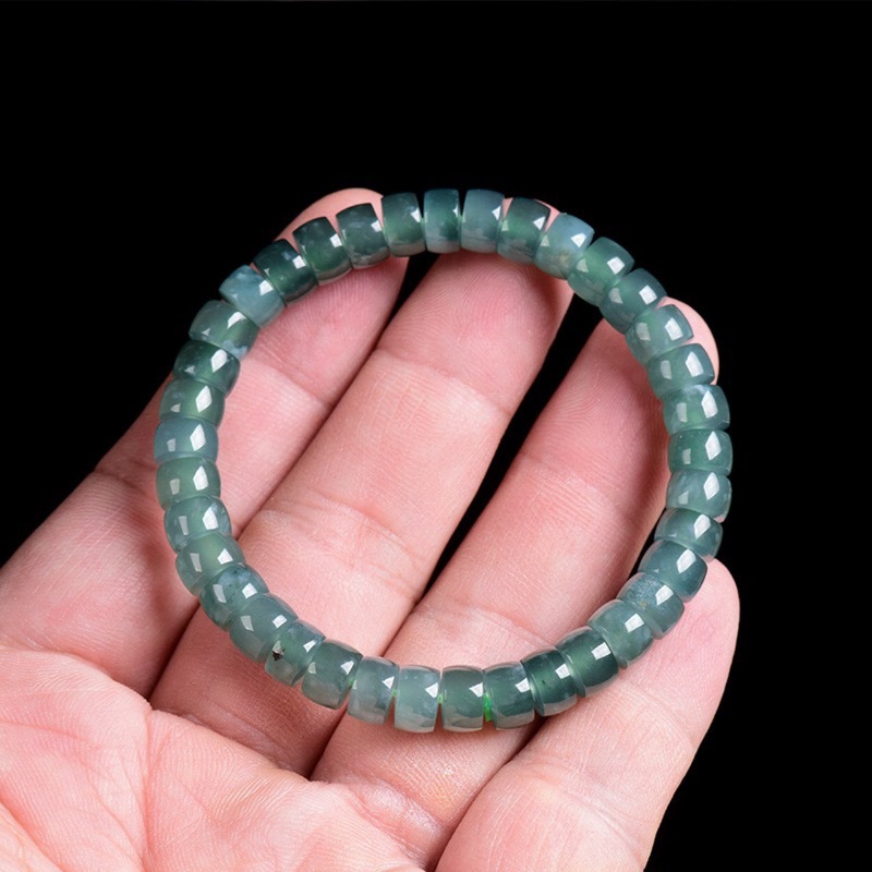 Natural Grade A Jadeite Blue W - Bracelets ulasan dan harga