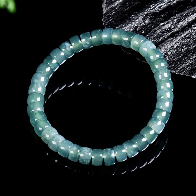 Natural Grade A Jadeite Blue W - Bracelets ulasan dan harga