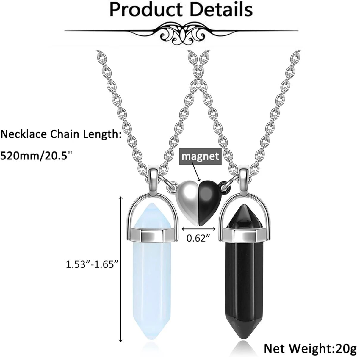 Crystal Friendship Matching Co - Magnetic Couple Matching Necklaces ulasan dan harga