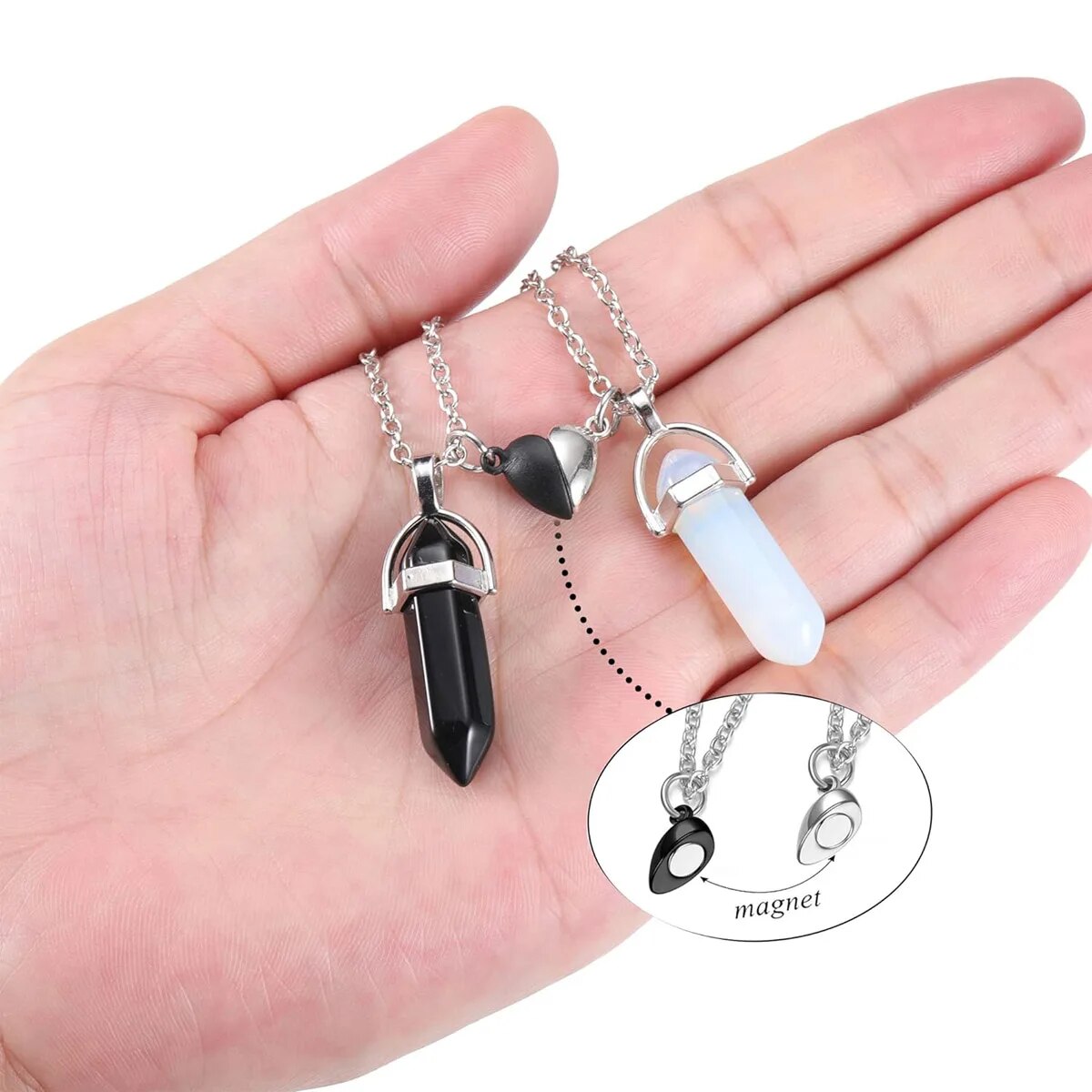 Crystal Friendship Matching Co - Magnetic Couple Matching Necklaces ulasan dan harga