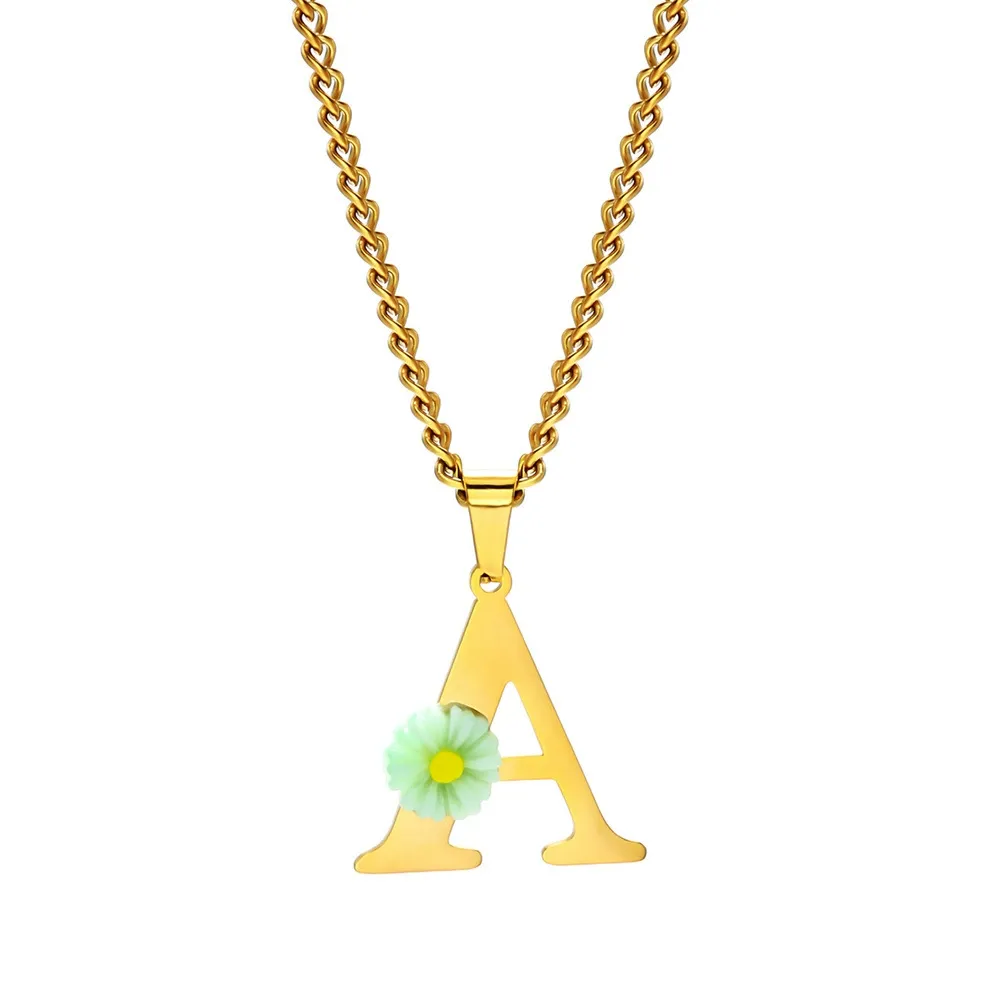 Personalized Daisy Initial Let - Initial Letter Necklace 18K Gold ulasan dan harga