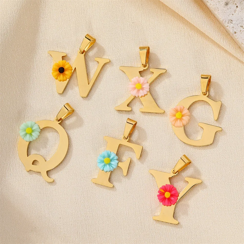 Personalized Daisy Initial Let - Initial Letter Necklace 18K Gold ulasan dan harga