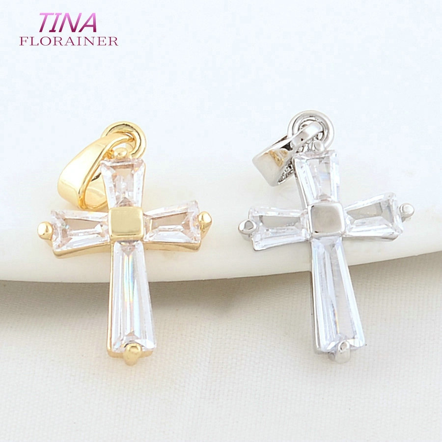 6PCS 12*18MM 14K Gold Color Br - Cross Pendant Necklace Gold ulasan dan harga
