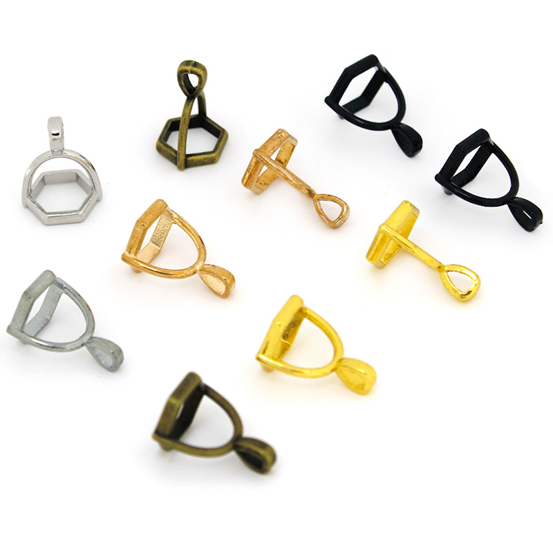 20Pcs Hexagonal Gemstone Cap N - Crystal Pendant Necklace Natural Stone ulasan dan harga