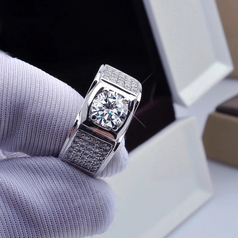 New Four-claw Simulation Moiss - Moissanite Engagement Ring 1 Carat ulasan dan harga
