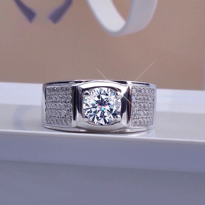New Four-claw Simulation Moiss - Moissanite Engagement Ring 1 Carat ulasan dan harga