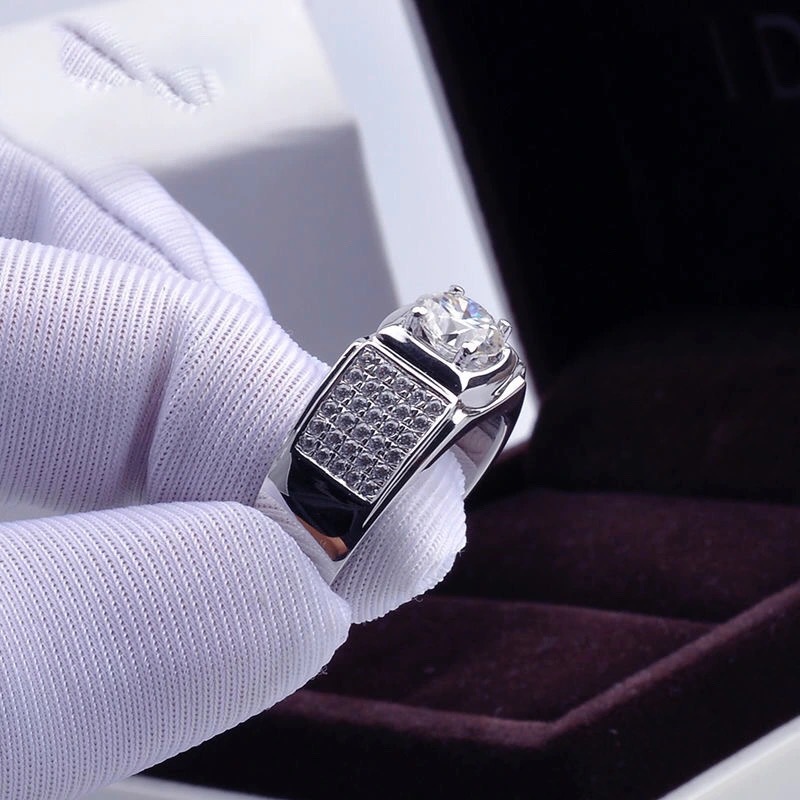 New Four-claw Simulation Moiss - Moissanite Engagement Ring 1 Carat ulasan dan harga