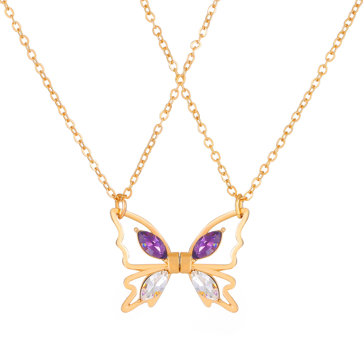 Lover BFF Magnetic Butterfly N - Magnetic Couple Matching Necklaces ulasan dan harga