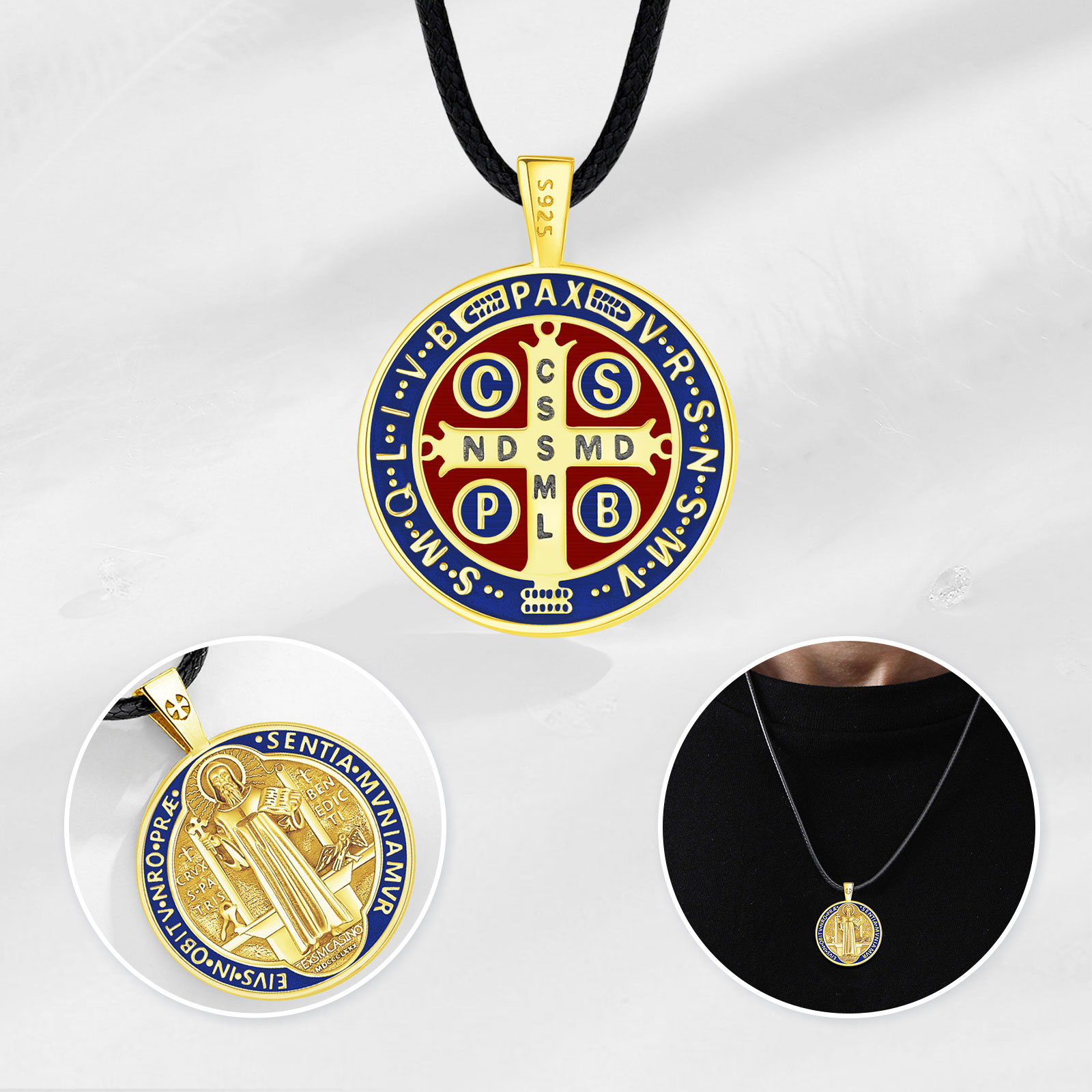 Eudora 925 Sterling Silver Sai - Cross Pendant Necklace Gold ulasan dan harga