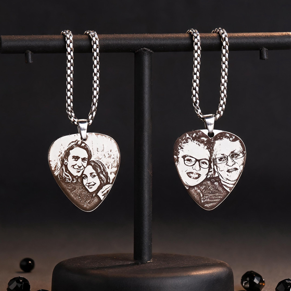 Customized Couple Picture Pend - Custom Name Necklace Stainless Steel ulasan dan harga