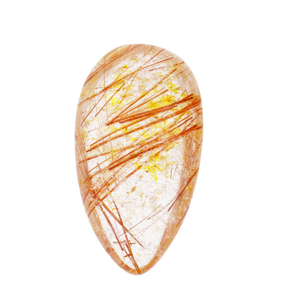 Gold Rutilated Quartz Crystal  - Crystal Pendant Necklace Natural Stone ulasan dan harga