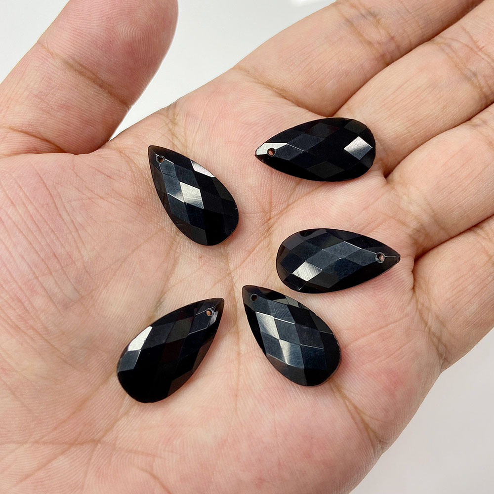 2pcs 13*25mm Long Water Drop S - Crystal Pendant Necklace Natural Stone ulasan dan harga
