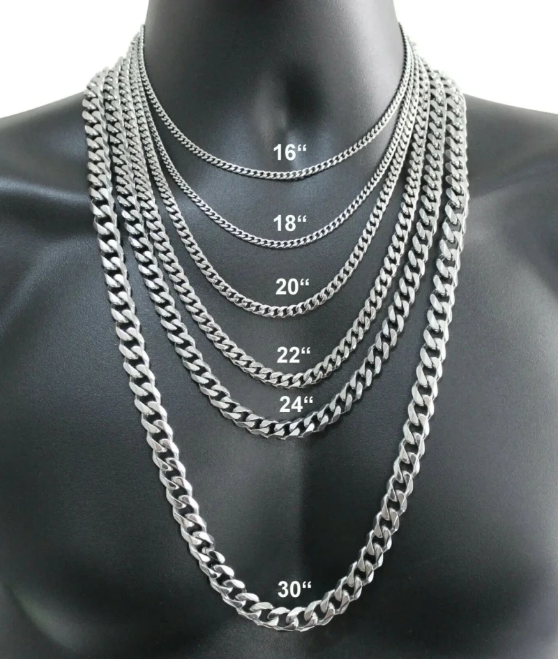 Men's 925 Sterling Silver Neck - Cuban Link Chain 12Mm ulasan dan harga
