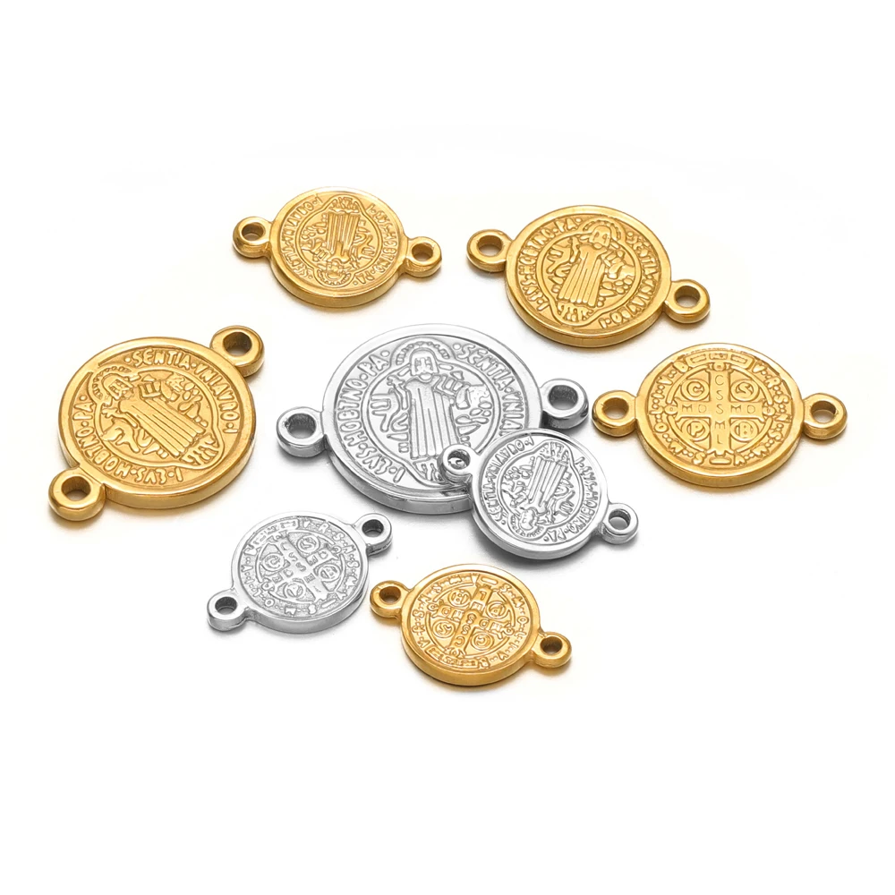 5pcs Stainless Steel Jesus Cro - Cross Pendant Necklace Gold ulasan dan harga