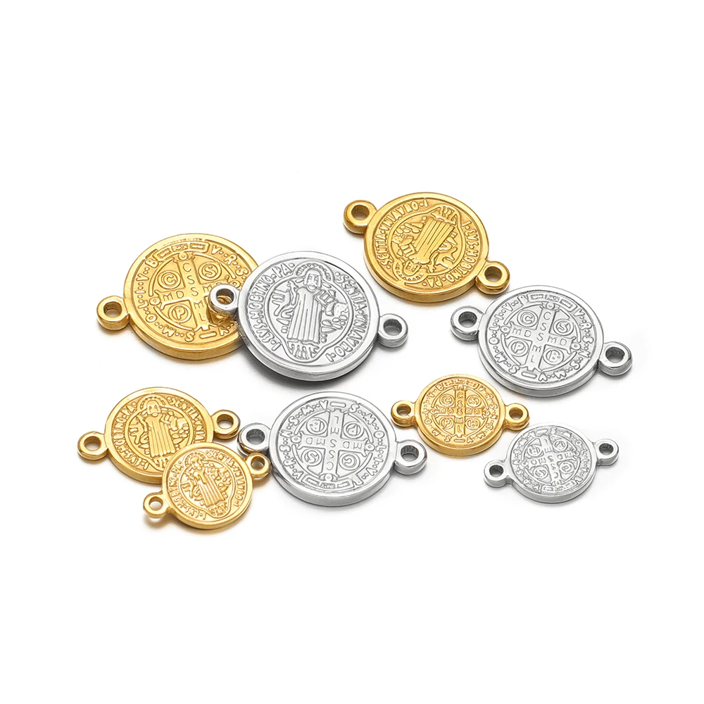 5pcs Stainless Steel Jesus Cro - Cross Pendant Necklace Gold ulasan dan harga