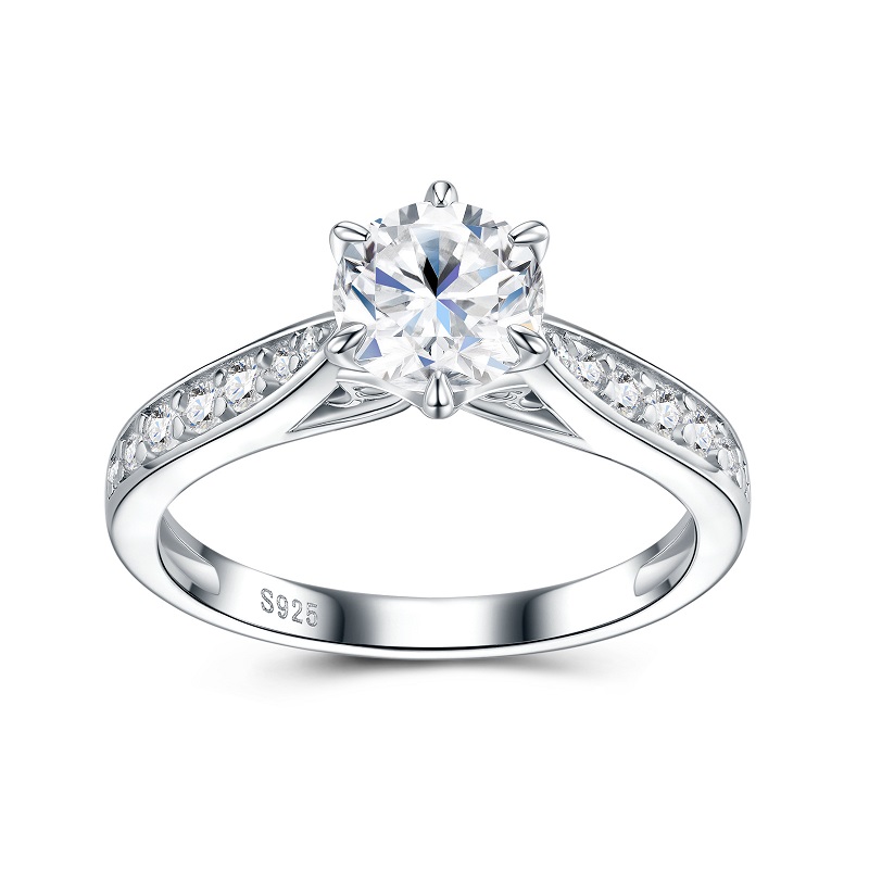 Apaison Luxury D Color 1 Carat - Moissanite Engagement Ring 1 Carat ulasan dan harga