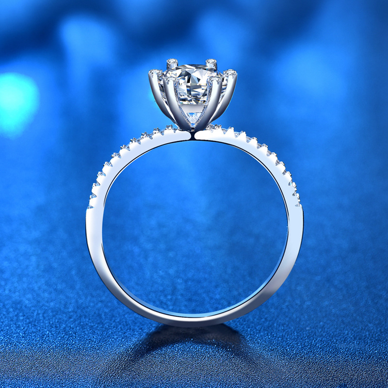 S925 Wedding Engagement Moissa - Moissanite Engagement Ring 1 Carat ulasan dan harga