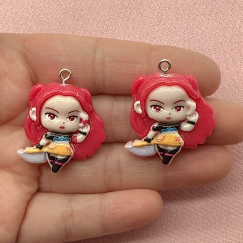 10pcs resin cartoon pendant, D - Earrings ulasan dan harga