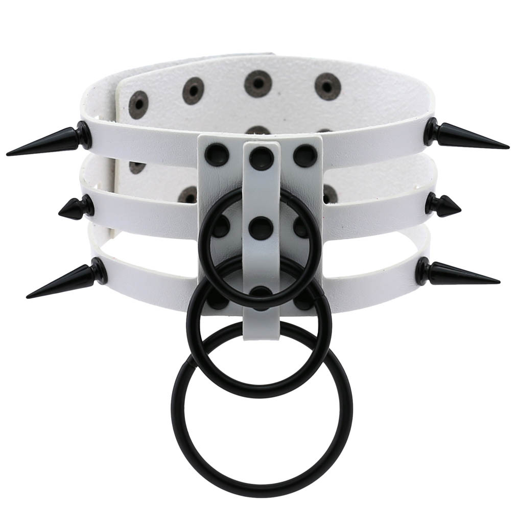 Fashion Women Men Black Rivet  - Goth Punk Spike Choker ulasan dan harga