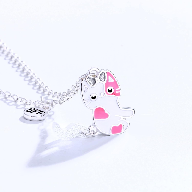 2Pcs Best Friend Pendant Gifts - Magnetic Couple Matching Necklaces ulasan dan harga