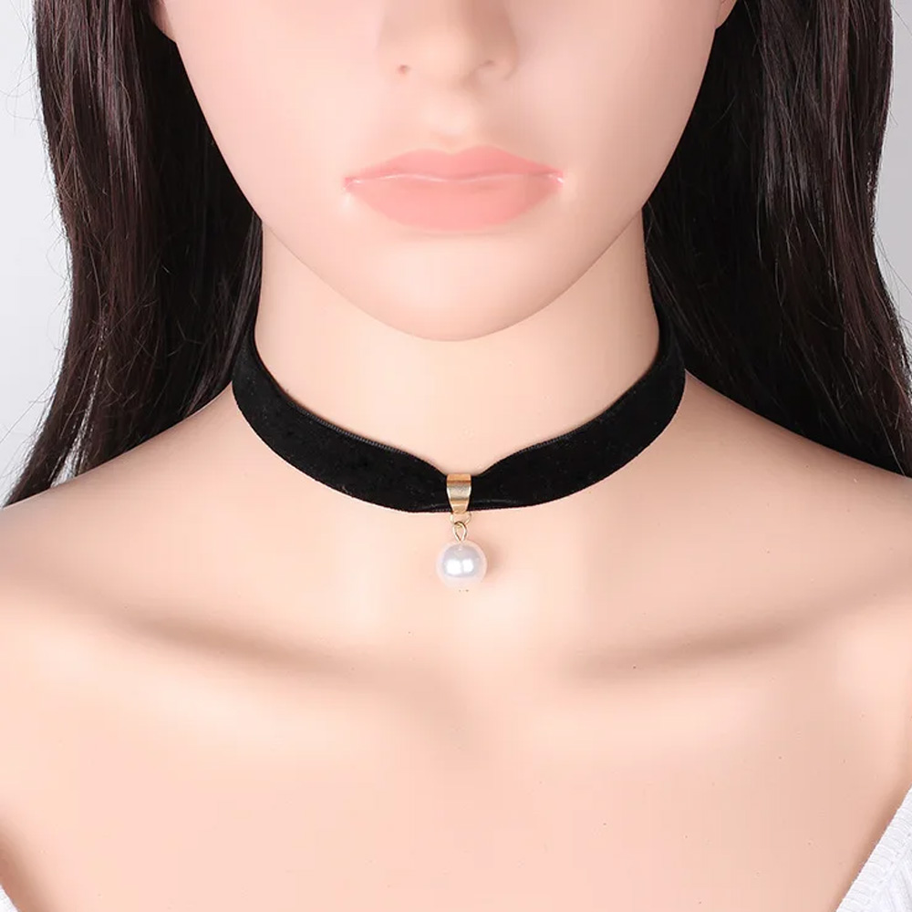 Simple Vintage Pearl Choker Sh - Pearl Choker Necklace Vintage ulasan dan harga