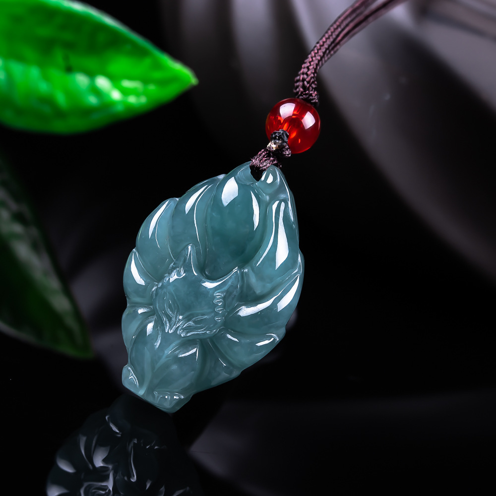 Natural Burmese Jadeite Fox Pe - Necklaces ulasan dan harga