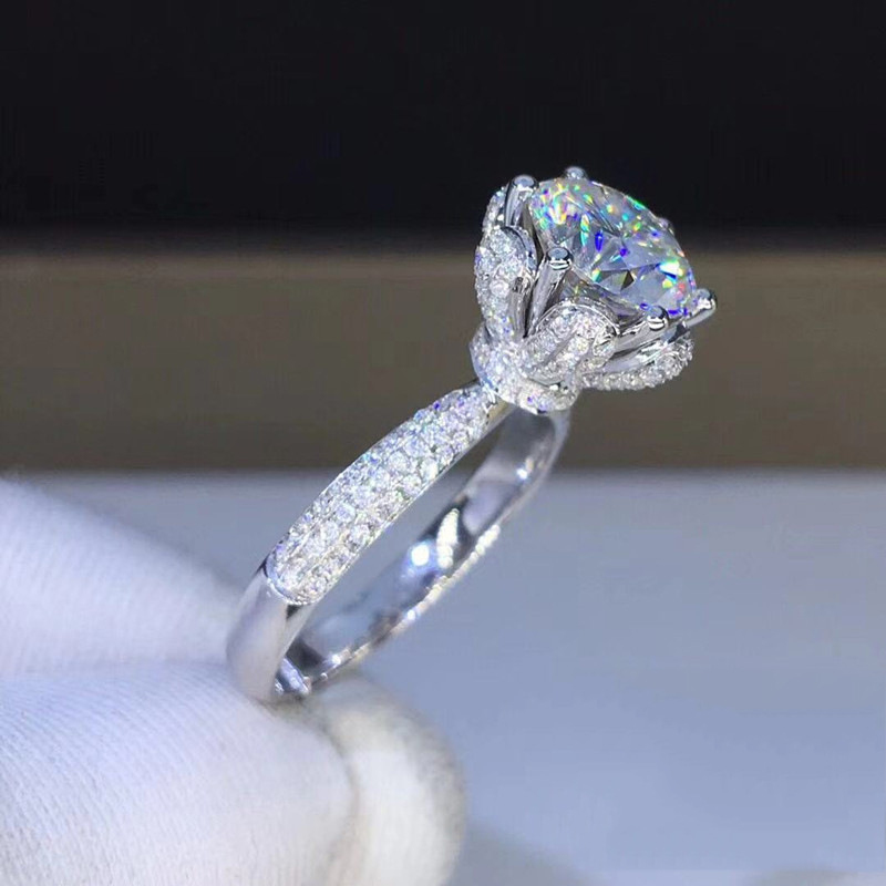 Morganite Ring VVS1 Grade Labo - Moissanite Engagement Ring 1 Carat ulasan dan harga